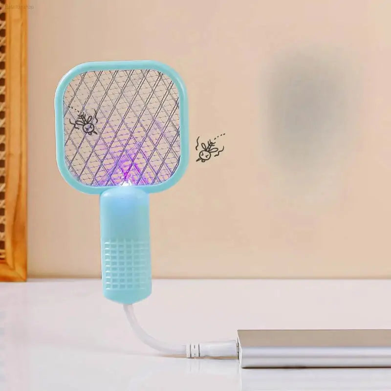 Compact USB Electric Mosquito Killer - 5-Layer Security Net Fly Swatter for Home & Camping - Estalios