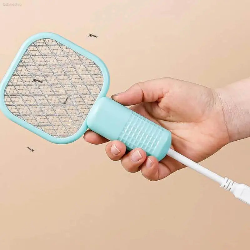 Compact USB Electric Mosquito Killer - 5-Layer Security Net Fly Swatter for Home & Camping - Estalios
