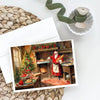 Cookies with Santa Claus Greeting Cards Pack of 8 for Holidays - Estalios