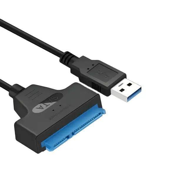 Sleek Black SATA to USB Adapter for Effortless Data Transfer - Estalios