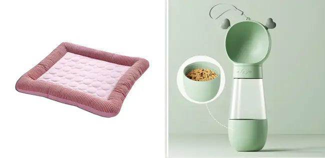 Chill Out in Style with Striped Cooling Dog Bed - Estalios