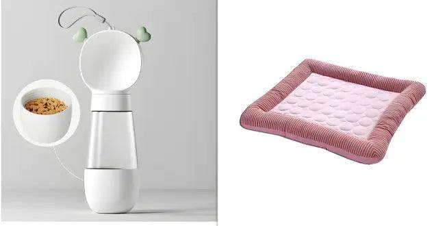 Chill Out in Style with Striped Cooling Dog Bed - Estalios