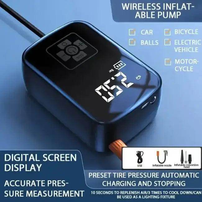 Cordless Car Air Pump with Digital Display for Easy Inflation - Estalios