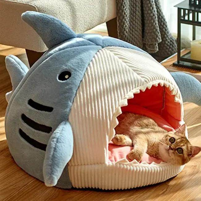 Cozy Shark Pet Bed for Ultimate Deep Sleep Comfort - Estalios
