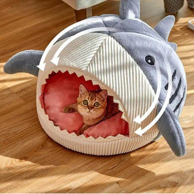 Cozy Shark Pet Bed for Ultimate Deep Sleep Comfort - Estalios