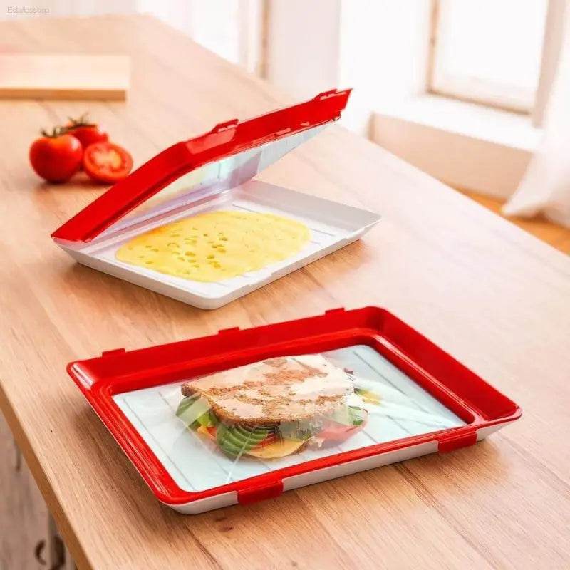 Creative Reusable Food Storage Tray - 2 Trays for Fridge - Estalios
