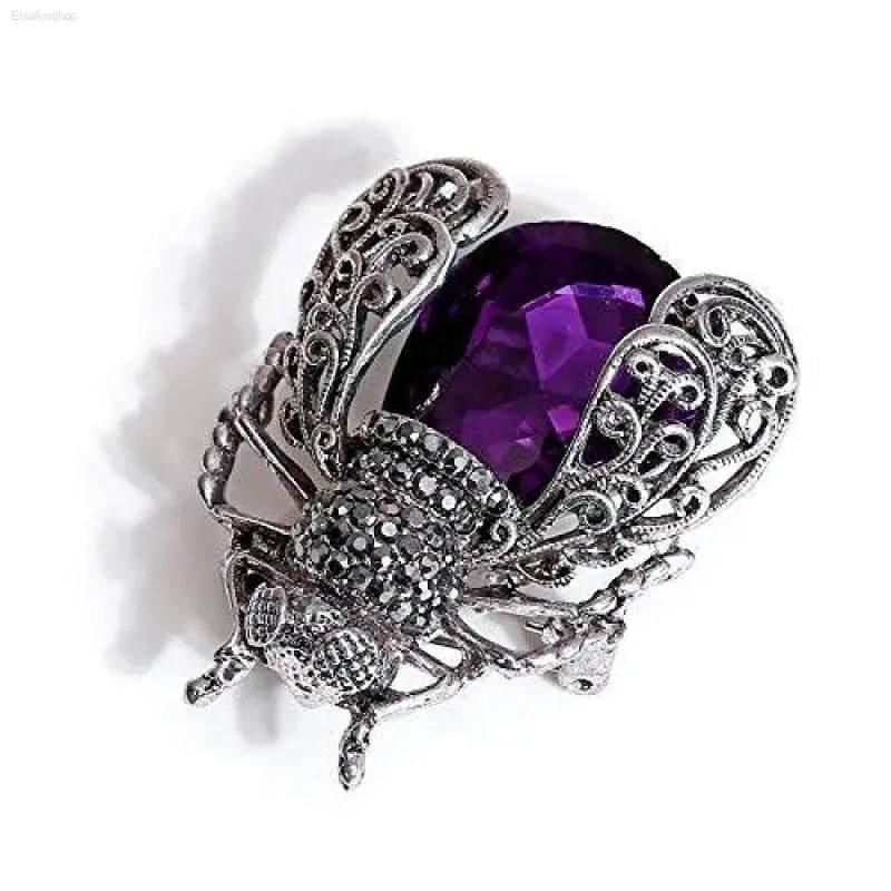 Crystal Insect Brooch for Unique Fashion Statement - Estalios