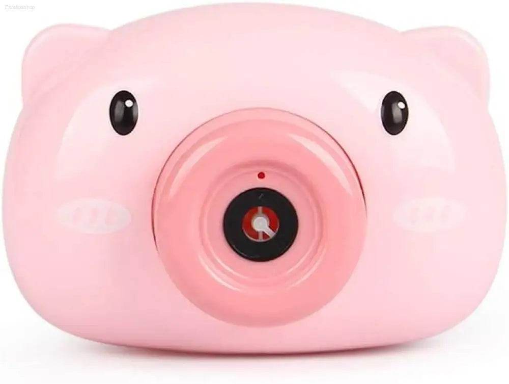 Pink pig-shaped bubble blower.