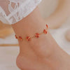 Floral beaded anklet.
