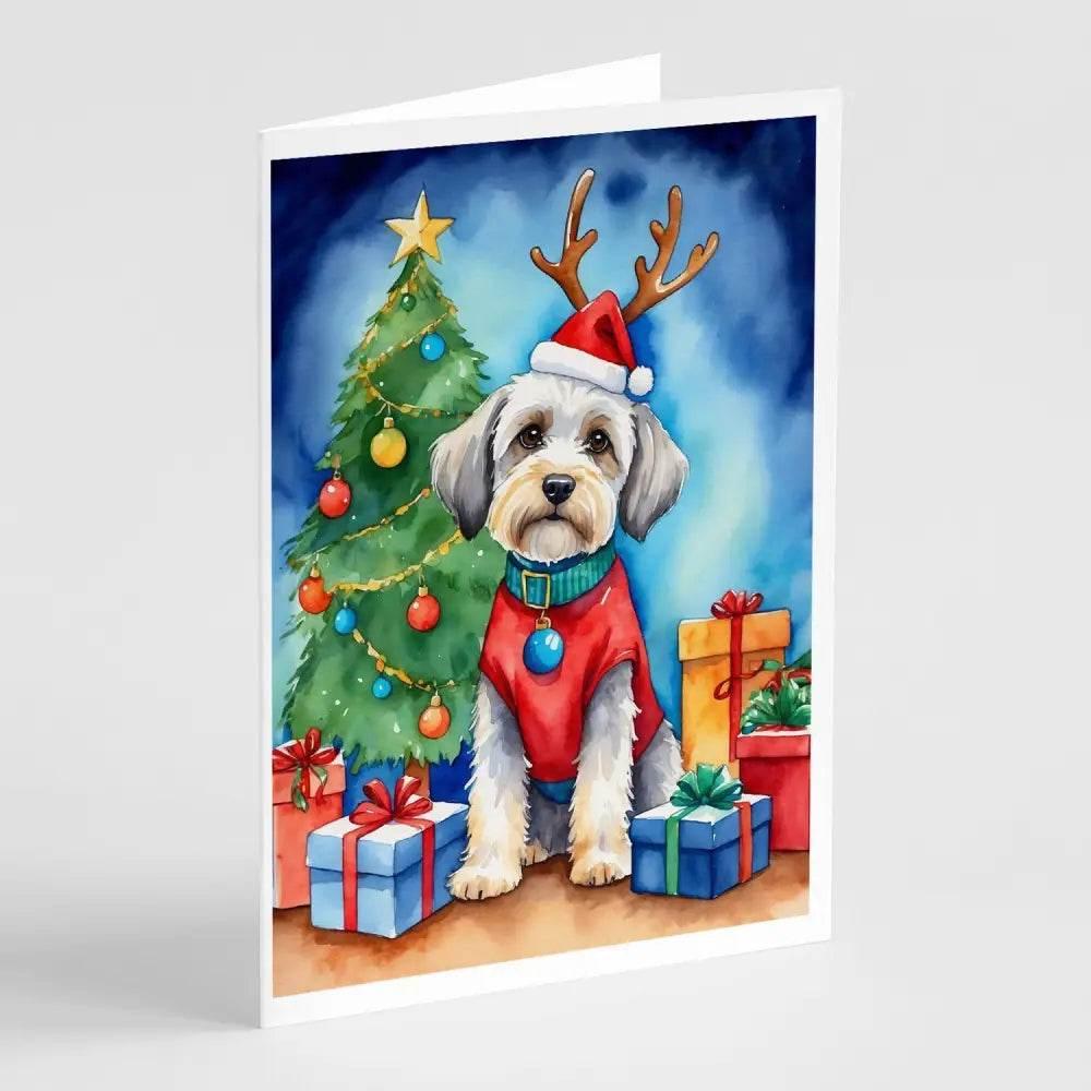 Dandie Dinmont Terrier Christmas Greeting Cards Pack of 8 - Estalios