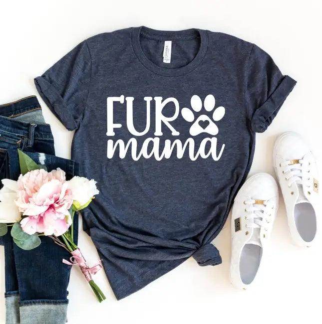 Fur Mama Dark Blue Tee for Bold, Comfy Style - Estalios
