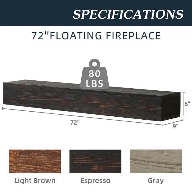 Dark Elegance Elevate Your Space with Floating Shelf Upgrade - Estalios