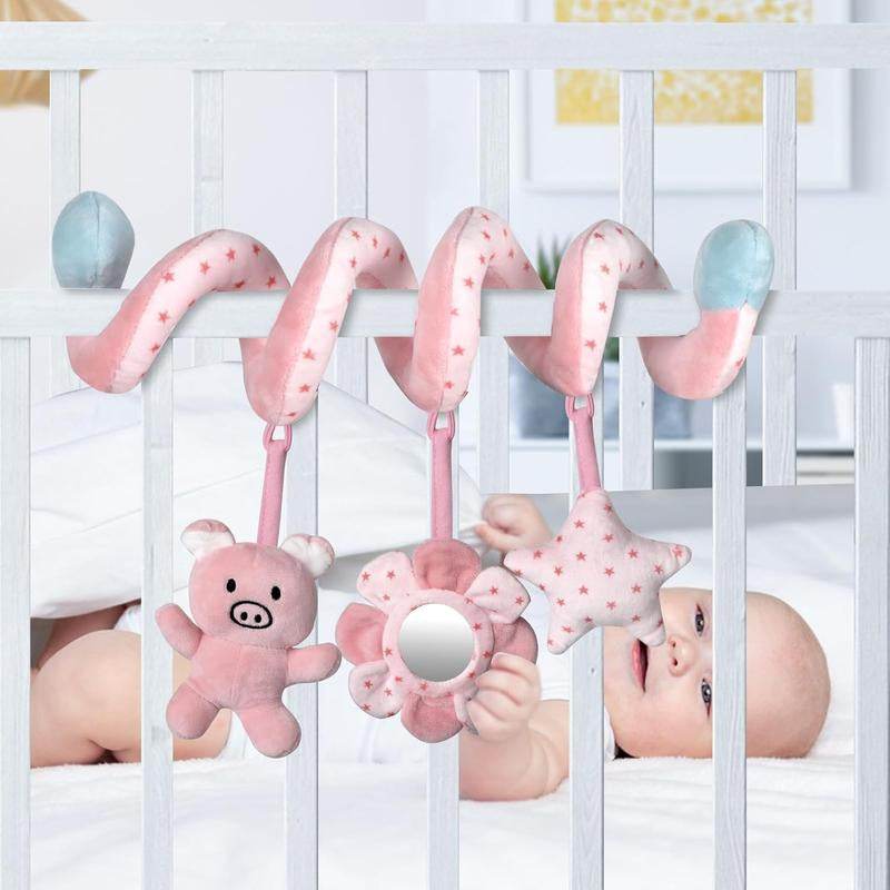 Car Seat Toys with Mirror and Rattles for Baby Play - Estalios