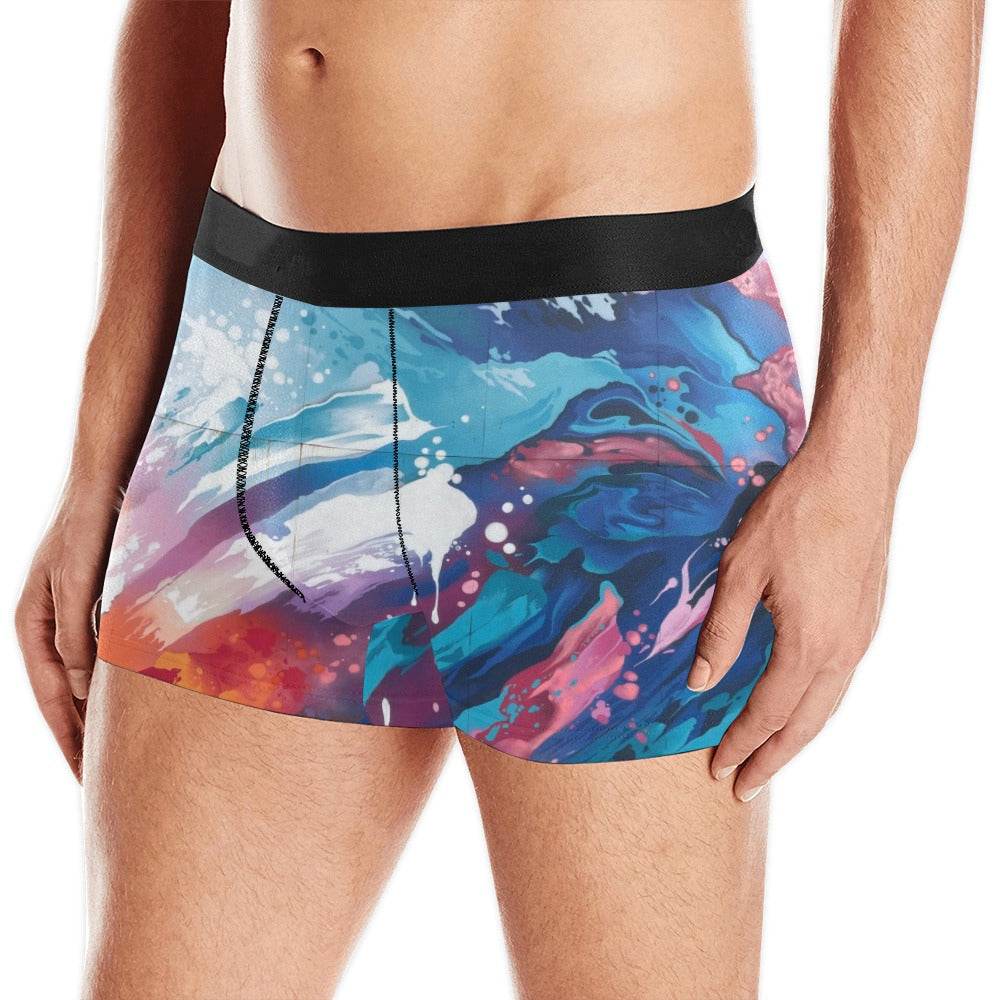 Men's All-Over Print Boxer Briefs Made in USA for Comfort - Estalios