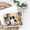 Decorating Easter Japanese Chin Greeting Cards Pack of 8 - Estalios