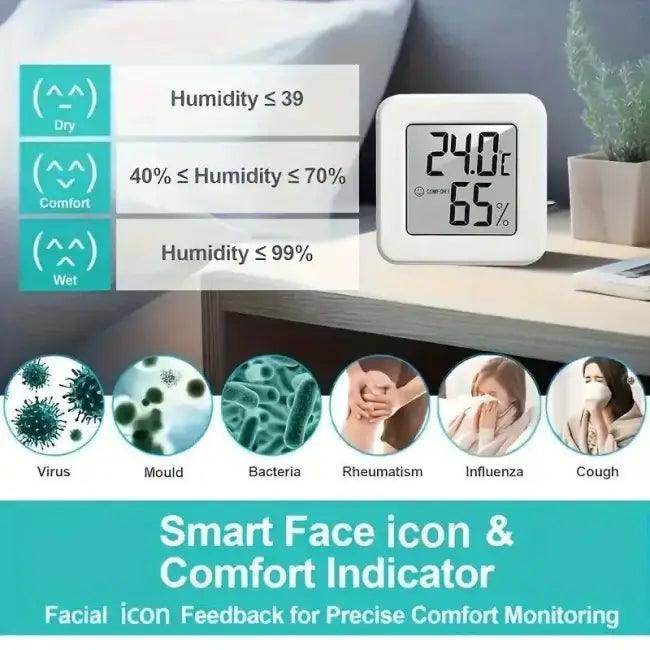 Digital Humidity and Temperature Monitor for Indoor Comfort - Estalios