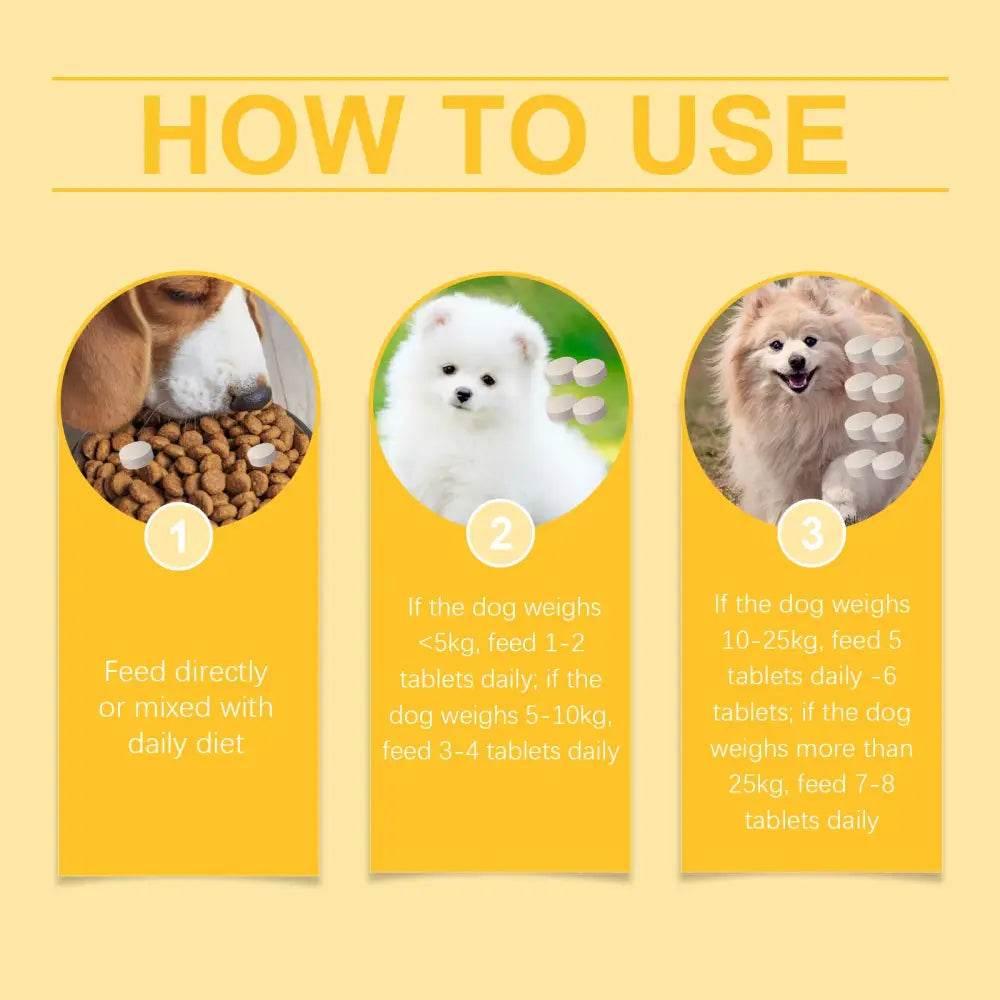 Dog Multi-Dimensional Fish Oil Tablets for Healthy Skin - Estalios