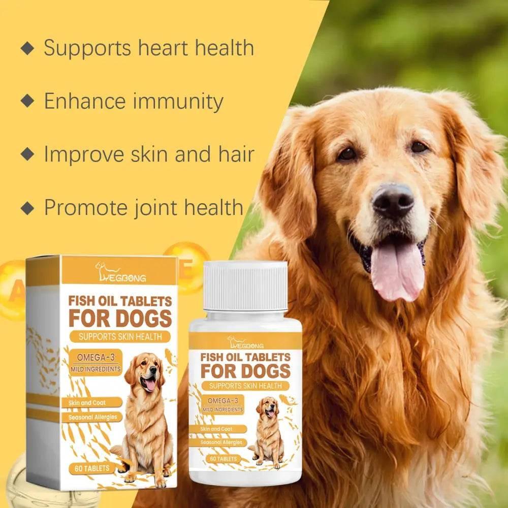 Dog Multi-Dimensional Fish Oil Tablets for Healthy Skin - Estalios