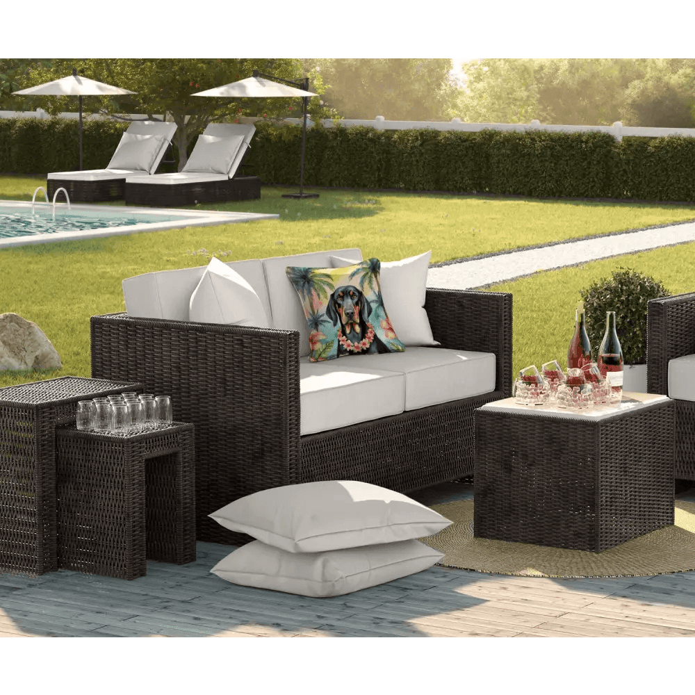 Doggy Dreams Tropical Patio Set with Wicker Charm - Estalios