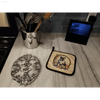 Doggy Floral Hot Pads Double the Fun! **product Description:** Spice Up your Kitchen with these Adorable Square Pot Holders Featuring a Charming Floral Dog Design! - Estalios