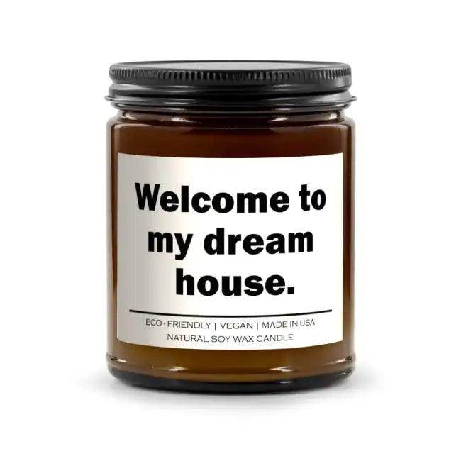 Dream House Candle in Brown Jar - Relaxing Eucalyptus Lavender - Estalios