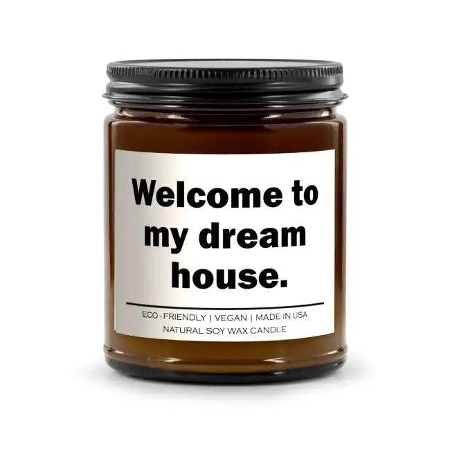 Dream House Candle in Brown Jar - Relaxing Eucalyptus Lavender - Estalios