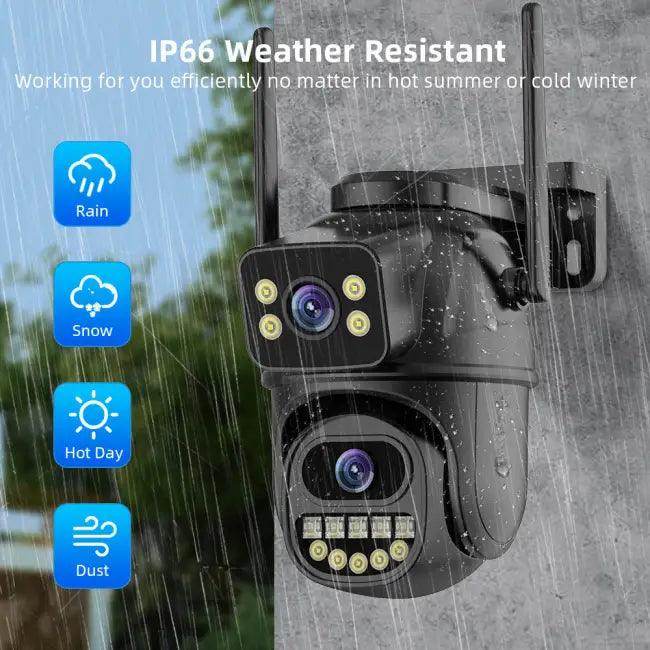 Experience Ultimate Security with Dual Lens Outdoor Camera - Estalios