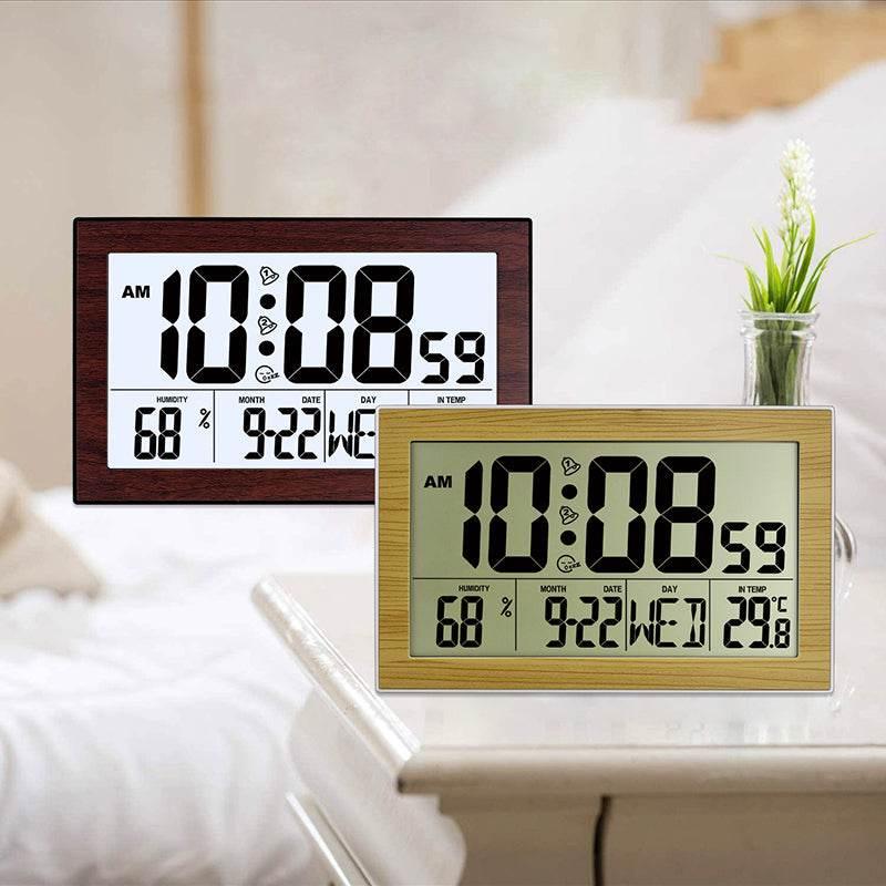 Dynamic Wood Digital Clock with Smart Climate Sensing - Estalios