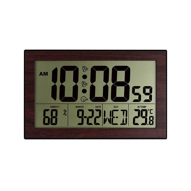 Dynamic Wood Digital Clock with Smart Climate Sensing - Estalios