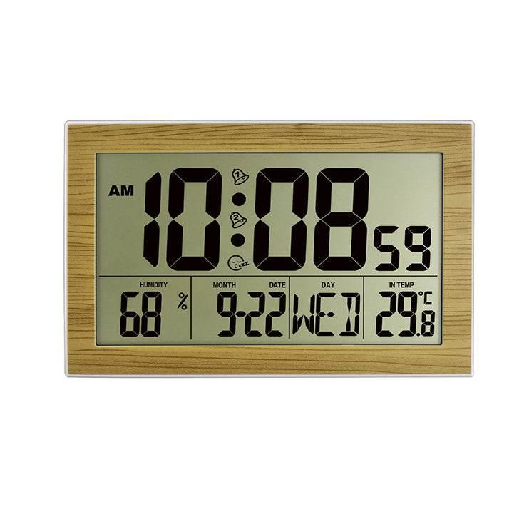 Dynamic Wood Digital Clock with Smart Climate Sensing - Estalios