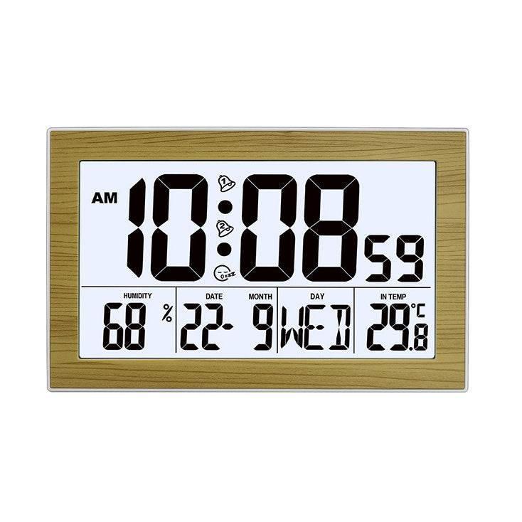 Dynamic Wood Digital Clock with Smart Climate Sensing - Estalios