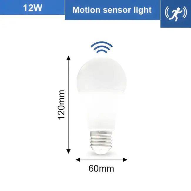 E27 12W Motion Sensor Light Bulbs for Smart Lighting - Estalios