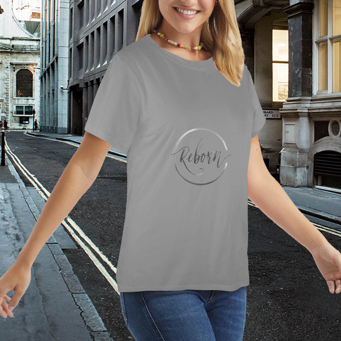 New Women's T-Shirt in USA Size Front Print (Made in USA,Ships to USA Only) - Estalios