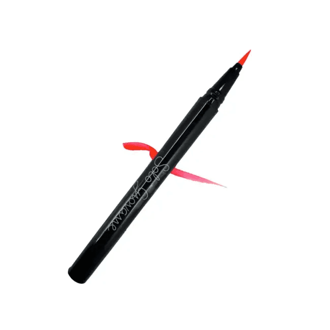 Electric Edge Black Eyeliner with Vibrant Orange Twist - Estalios