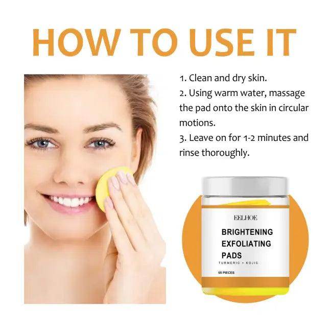 Bright Glow Exfoliating Pads for Radiant Smooth Skin - Estalios