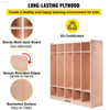 VEVOR 5-Section Coat Locker with Durable Birch Construction for Organized