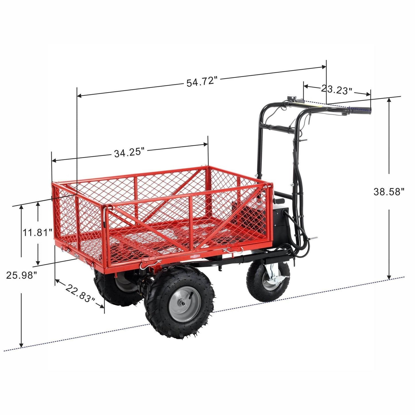 Electric Powered Wheelbarrow Utility Cart with 500lbs Capacity - Estalios