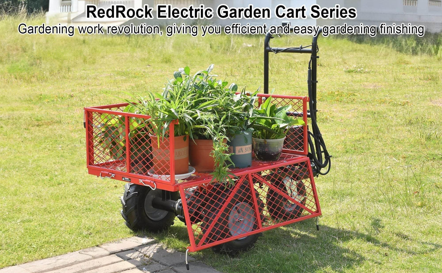 Electric Powered Wheelbarrow Utility Cart with 500lbs Capacity - Estalios