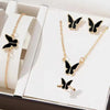 Elegant 5PCS Butterfly Jewelry Set for Women - Necklace, Earrings, Ring & Bracelet - Perfect Bridal Wedding Gift