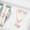 Elegant 5PCS Butterfly Jewelry Set for Women - Necklace, Earrings, Ring & Bracelet - Perfect Bridal Wedding Gift