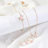 Elegant 5PCS Butterfly Jewelry Set for Women - Necklace, Earrings, Ring & Bracelet - Perfect Bridal Wedding Gift