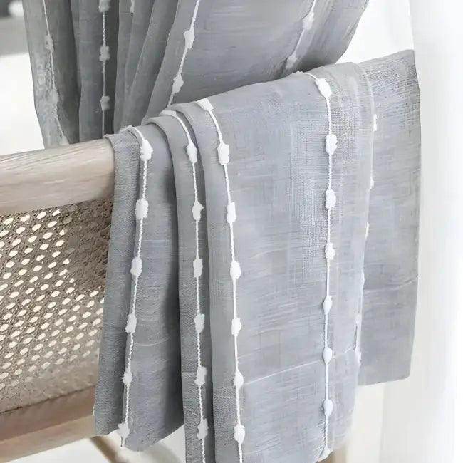 Amazing Chic Sheer Curtains and Wicker Chair Bundle for Elegant Spaces - Estalios
