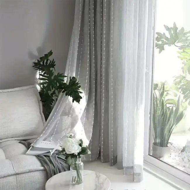 Amazing Chic Sheer Curtains and Wicker Chair Bundle for Elegant Spaces - Estalios