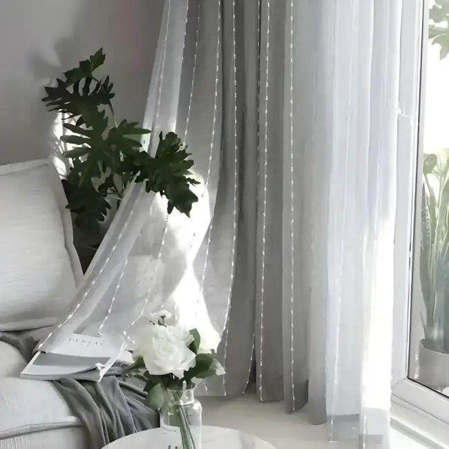 Amazing Chic Sheer Curtains and Wicker Chair Bundle for Elegant Spaces - Estalios