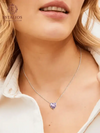 Elegant Sterling Silver Birthstone Heart Necklace for Women and Girls - EstaliosShop