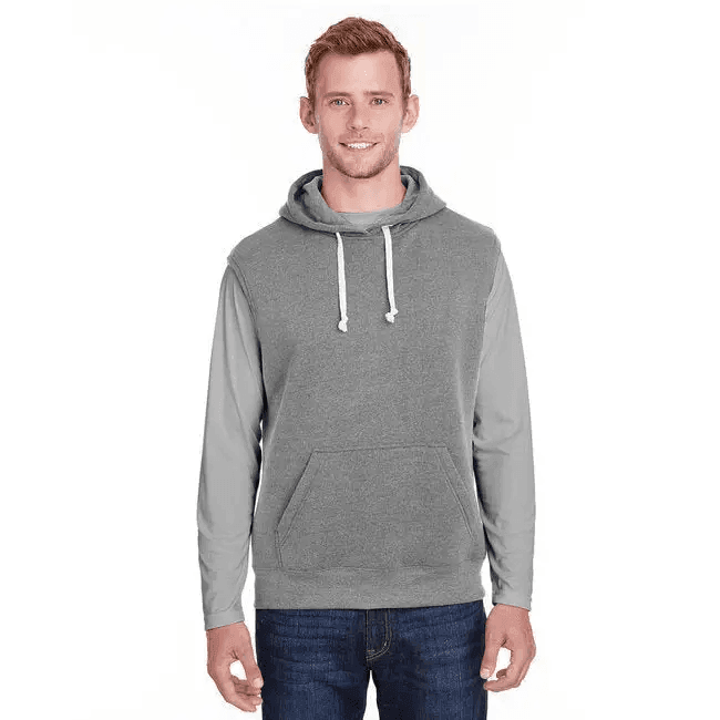 Comfortable Adult Triblend Fleece Sleeveless Hoodie - BLACK - S - Estalios