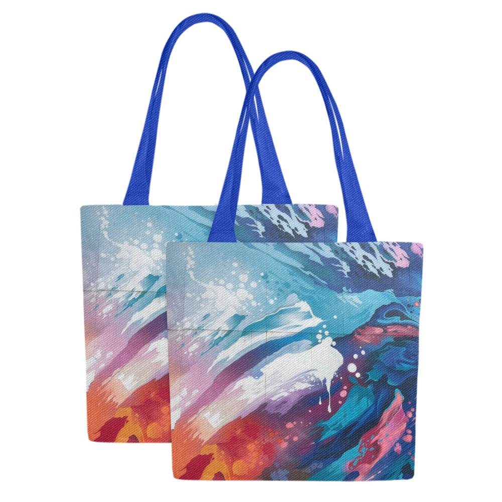 Canvas Tote Bag (Model1657) (Set of 2) - Estalios