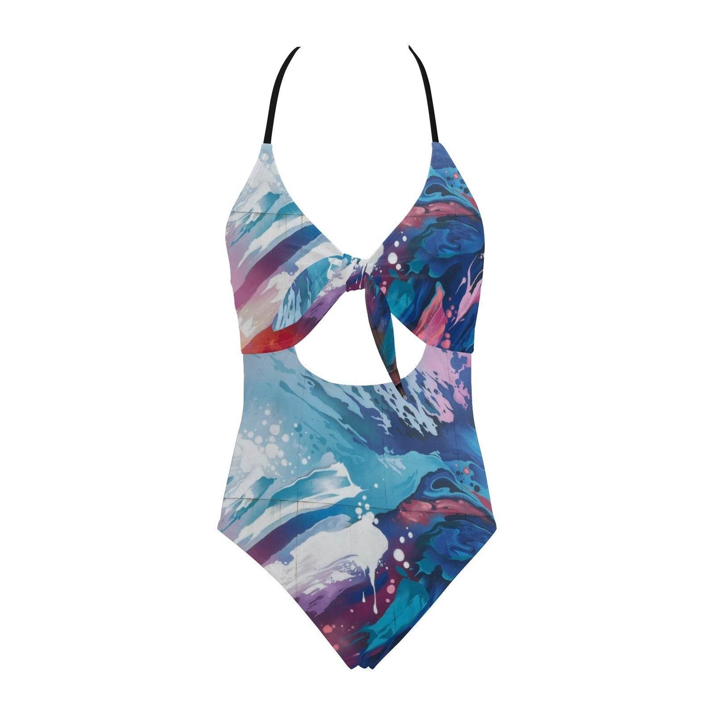 Women's Backless Bow Hollow Out Swimsuit for Summer Fun - Estalios