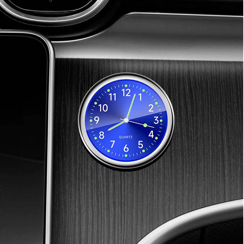 Luminous Mini Car Clock Stick-On Quartz Auto Accessories - Estalios
