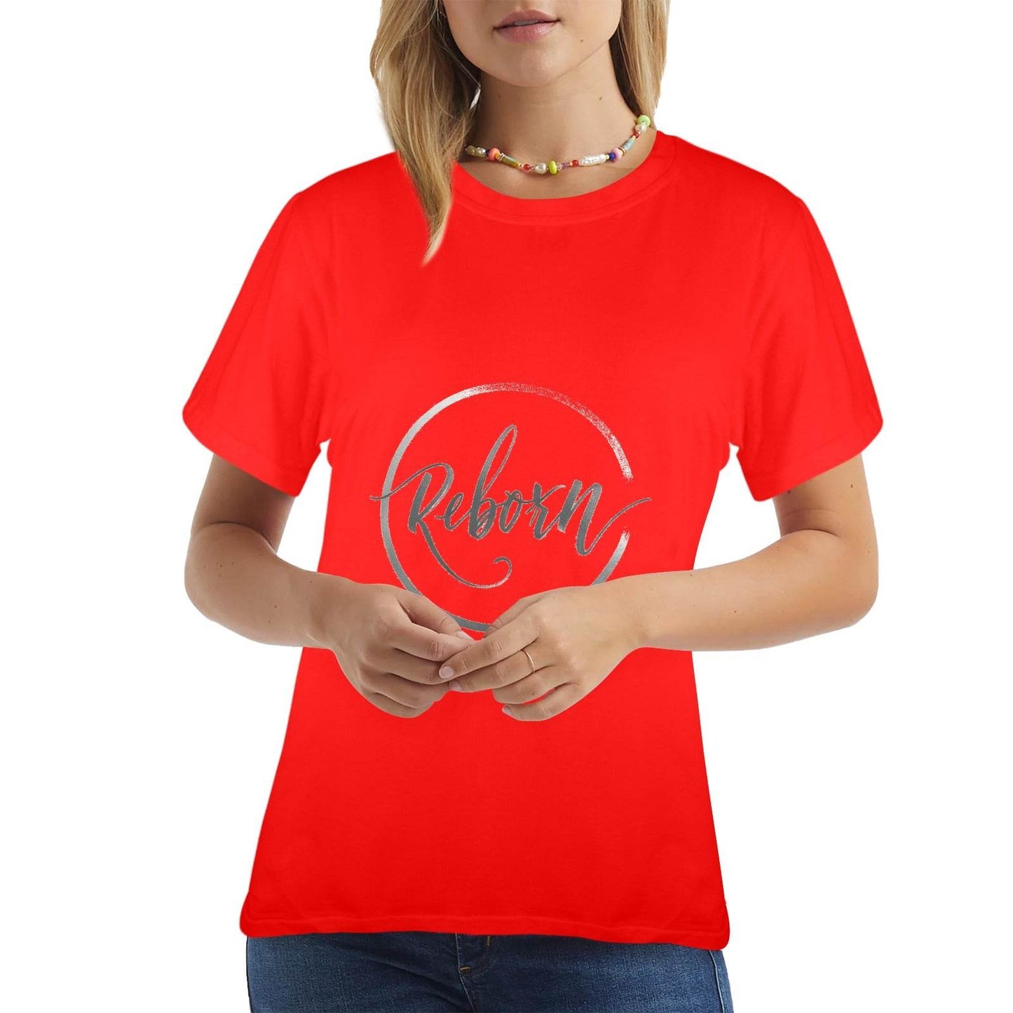 New Women's T-Shirt in USA Size Front Print (Made in USA,Ships to USA Only) - Estalios